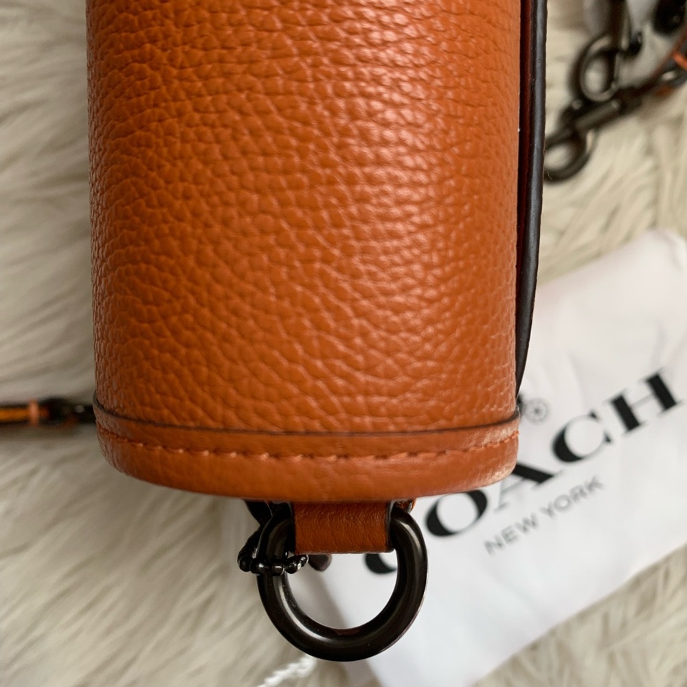 Coach Willow Saddle Bag With Leather And Web Straps - Picture 13 of 17